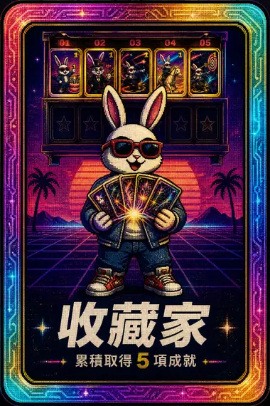 收藏家 會員徽章，累積取得 5 項成就解鎖